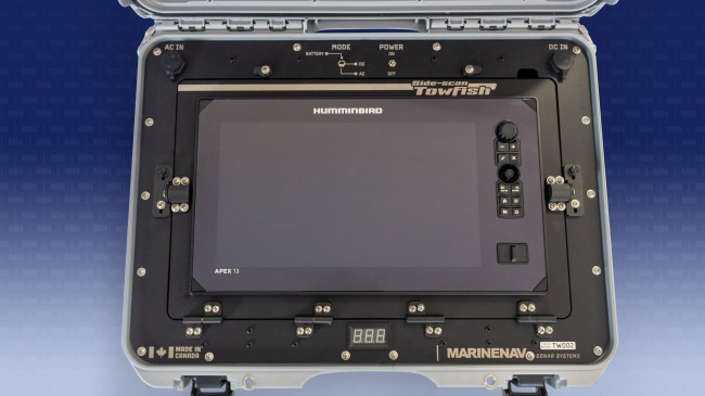 Interior base plate with Humminbird sonar